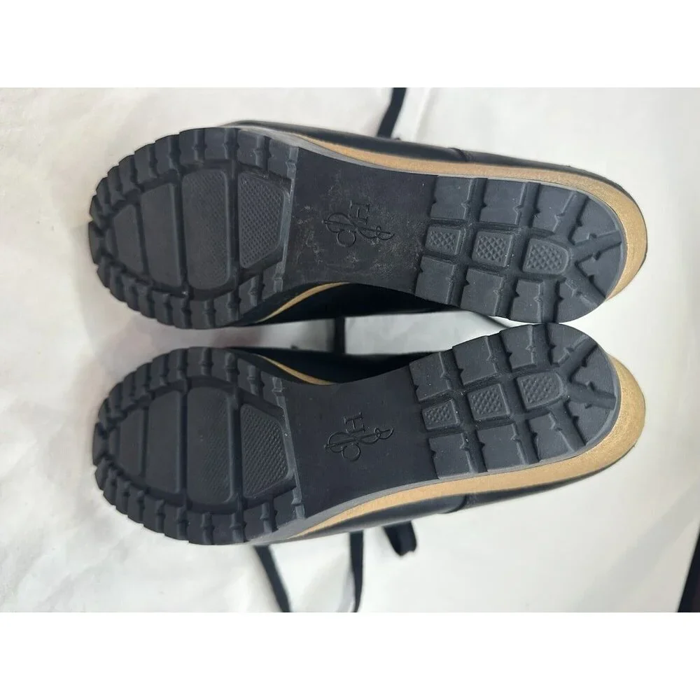 Cole Haan Waterproof Henson Wedge Black Leather Shearling Genuine Sheep sz 10B - Picture 7 of 10
